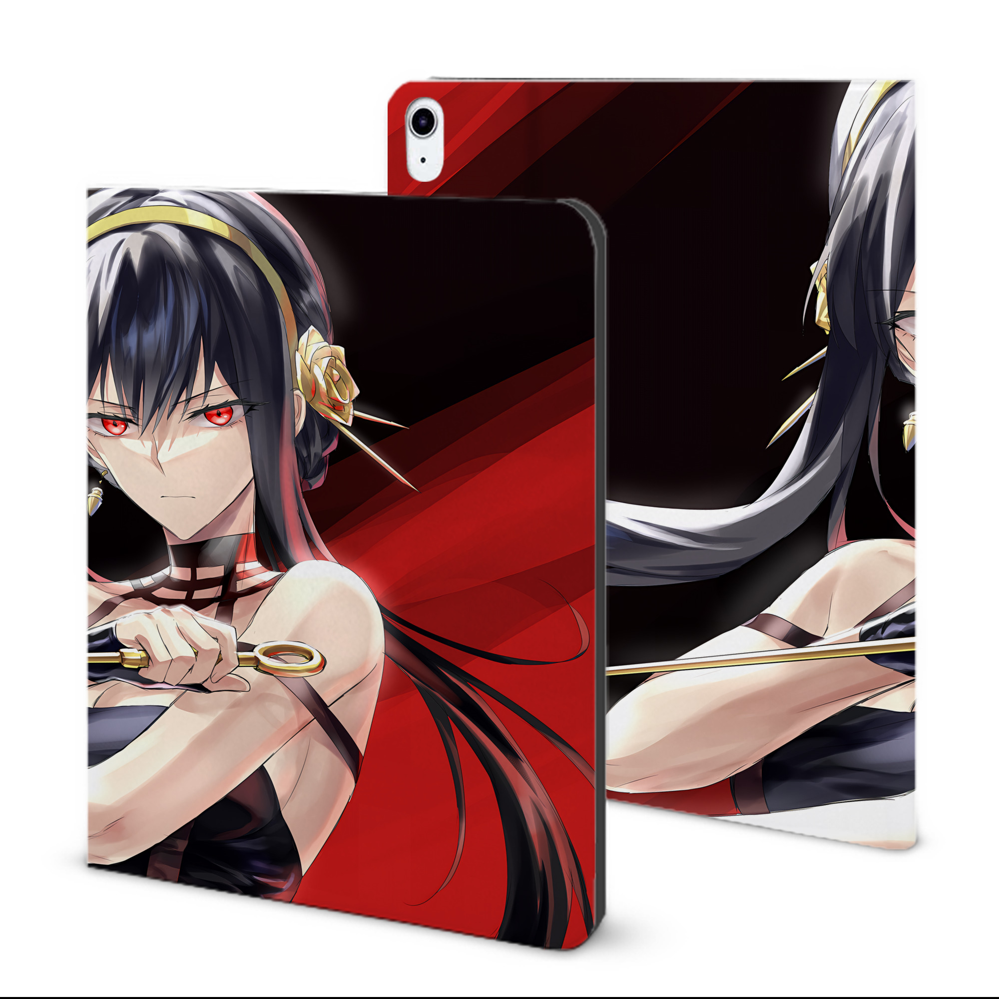 （画像用） SPY×FAMILY间谍家家酒 IPad ケース ブック型 PUレザー TPU 耐衝撃 軽量 薄型 ペン収納なし 全面保護 IPad 各モデル対応